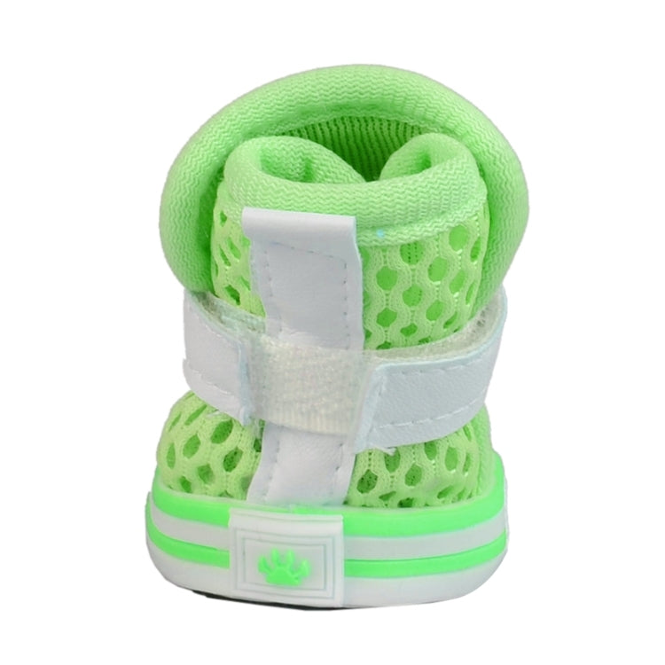 Lovely Pet Dog Shoes Cartoon Dog Pattern Mesh Breathable Anti-skidding Shoes, 4#, Size: 6.5 x 5cm
