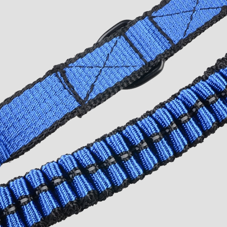 Pet Telescopic Buffer Double Traction Rope Nylon Reflective Braided Rope, Medium, Length: 97cm, Random Color Delivery