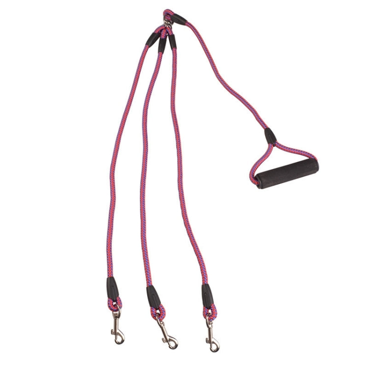 Pet Dog Nylon 3 in 1 Traction Rope Pet Walking Leads With Handle, Length: 124cm