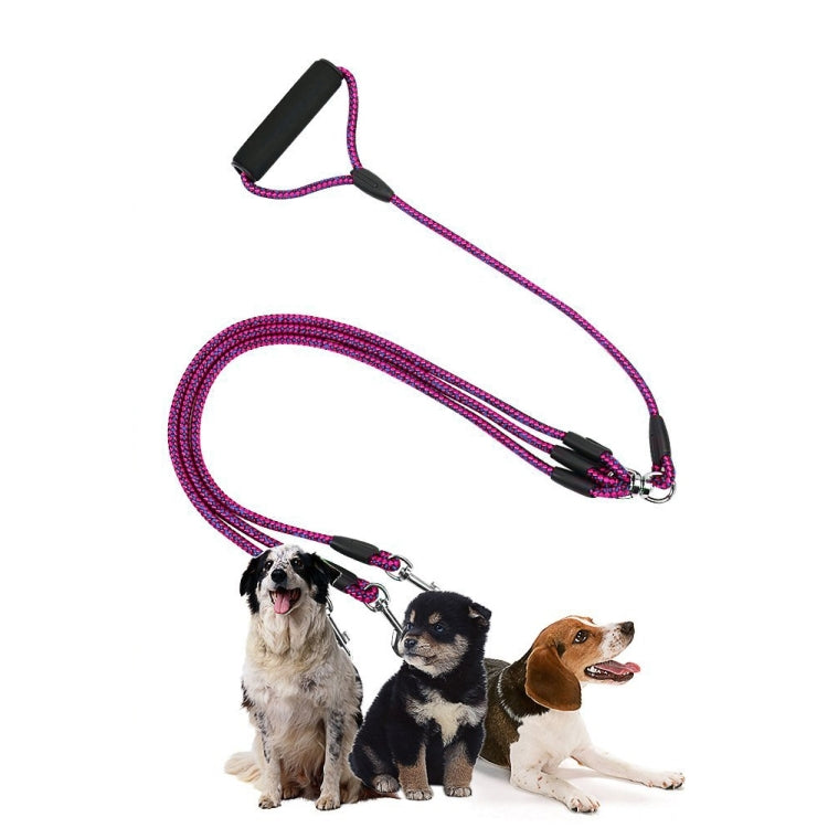 Pet Dog Nylon 3 in 1 Traction Rope Pet Walking Leads With Handle, Length: 124cm