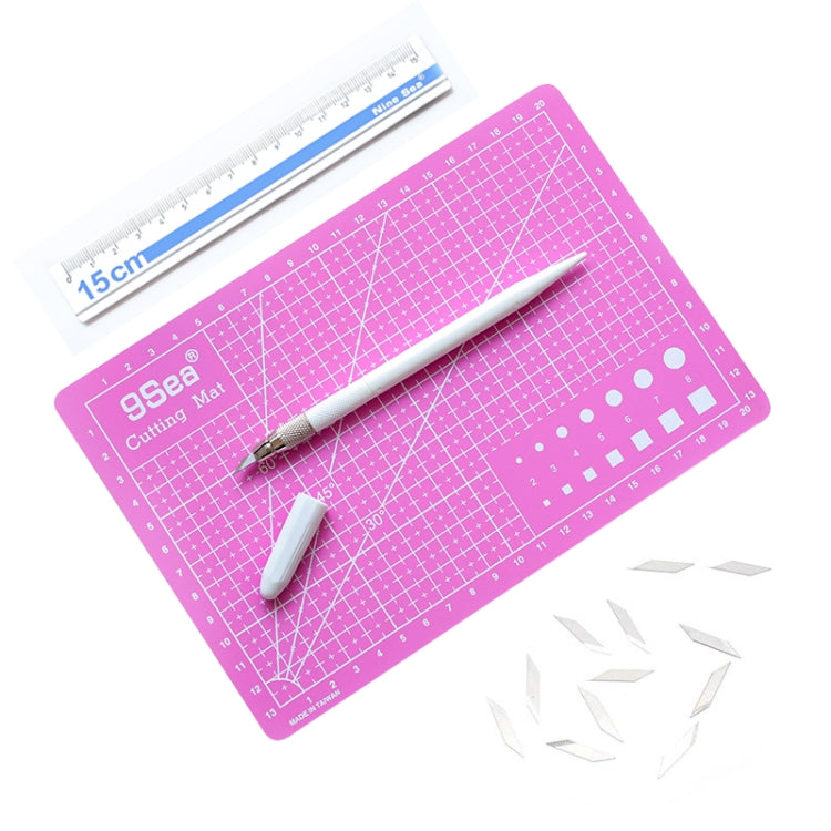 9Sea A5 Cutting Mat Set Cutting Mat & Ruler & Carving Knife