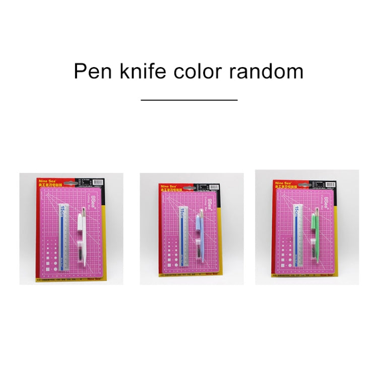 9Sea A5 Cutting Mat Set Cutting Mat & Ruler & Carving Knife