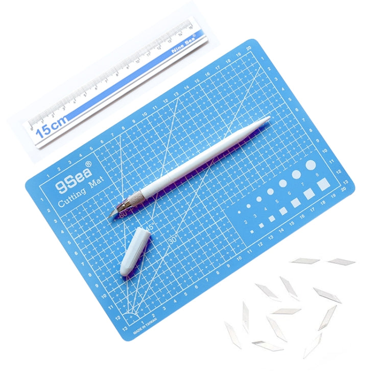 9Sea A5 Cutting Mat Set Cutting Mat & Ruler & Carving Knife