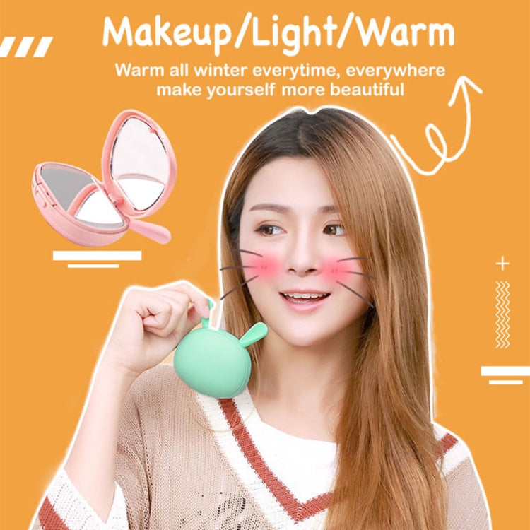 Lovely Rabbit Makeup Mirror & Hand Warmer with Fill Light
