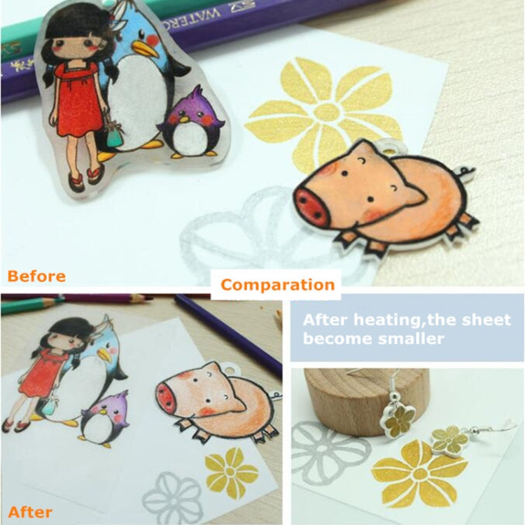 50 PCS Translucent Rough Grinding Heat Shrink Film DIY Heat Shrink Film