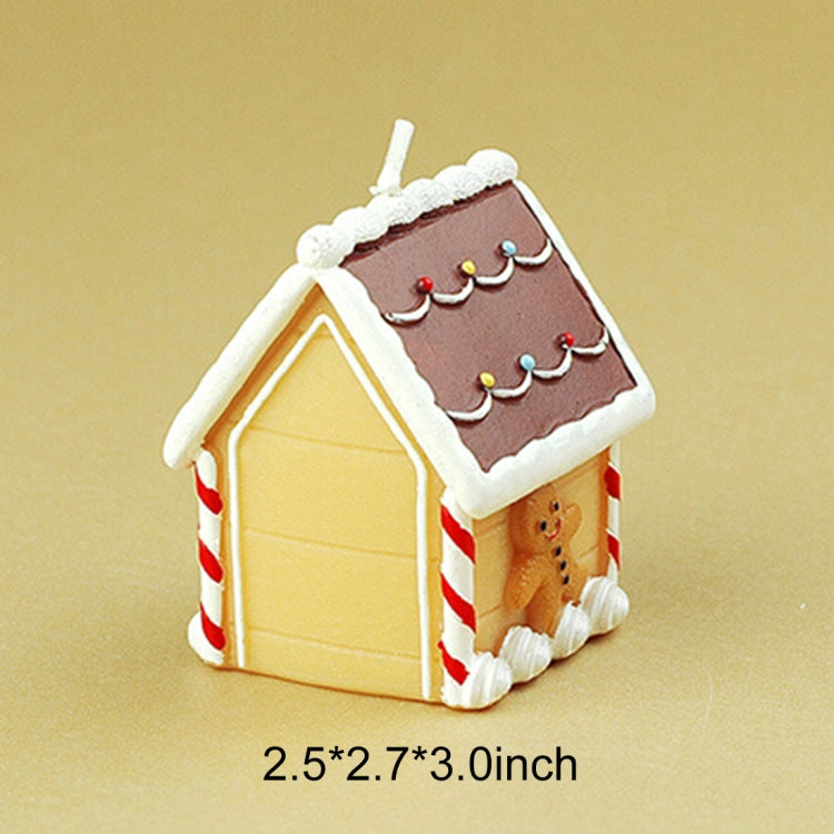 Christmas Home Decoration Ginger Bread House Candle, Size: 5*4*6cm