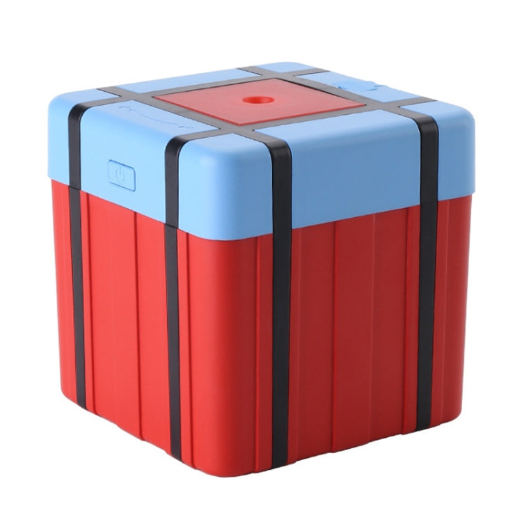 ML-KT 1.5W DC 5V Airdrop Box Shape Mini USB Ultrasonic Household Office Desktop Humidifier Automatic Alcohol Sprayer(Red)