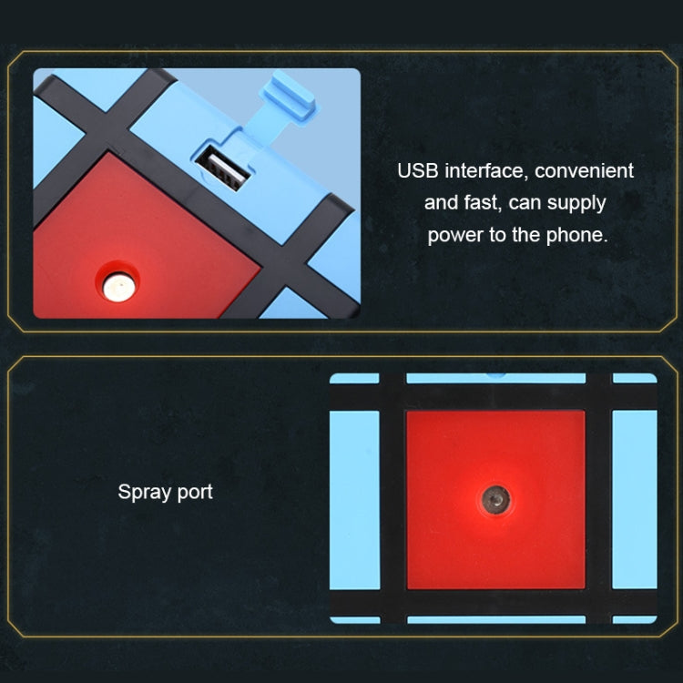 ML-KT 1.5W DC 5V Airdrop Box Shape Mini USB Ultrasonic Household Office Desktop Humidifier Automatic Alcohol Sprayer(Red)