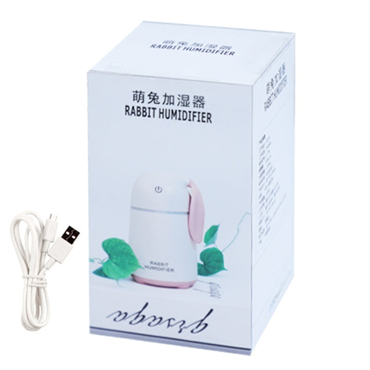 Cute Rabbit Portable USB Mute Mini Humidifier Nebulizer with LED Night Light for Office, Home Bedroom, Car, Capacity: 170ml, DC 5V
