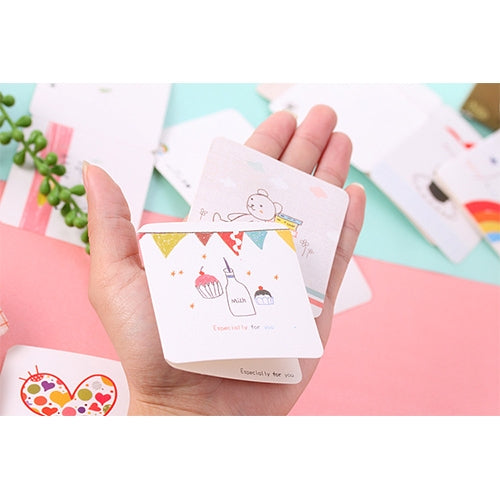 50 PCS Creative Cartoon Festival Blessing Universal Greeting Cards, Random Style Delivery