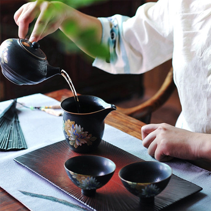 Imitation Ancient Kiln Ceramics Kung Fu Teapot Teacup Set