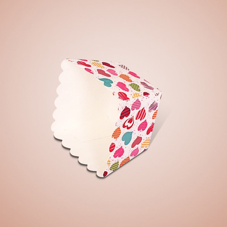 2400 PCS Square Lamination Cake Cup Muffin Cases Chocolate Cupcake Liner Baking Cup, Size: 6 x 5 x 5cm, Random Color Delivery