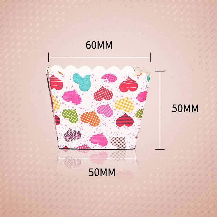 2400 PCS Square Lamination Cake Cup Muffin Cases Chocolate Cupcake Liner Baking Cup, Size: 6 x 5 x 5cm, Random Color Delivery