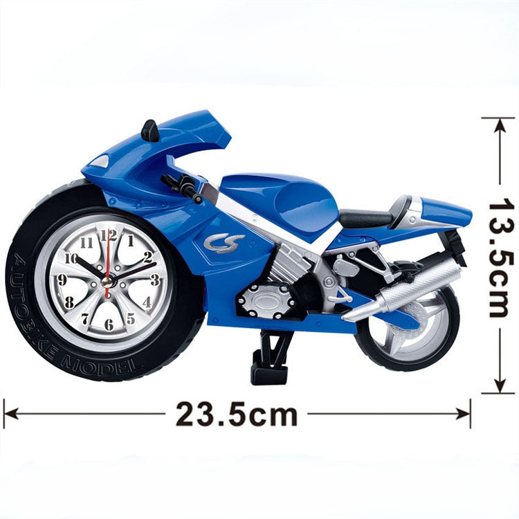 Creative Artistic Motorcycle Alarm Clock Desk Clock Model for Household Shelf Decorations