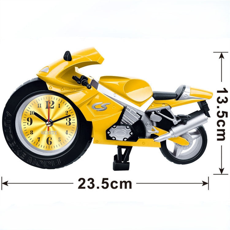 Creative Artistic Motorcycle Alarm Clock Desk Clock Model for Household Shelf Decorations