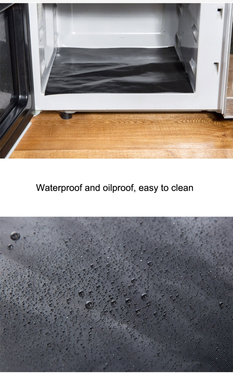 2 PCS Microwave Oven Heat Resistant Fiberglass Cuttable Anti-fouling Mats, Size: 30x30cm(Black)