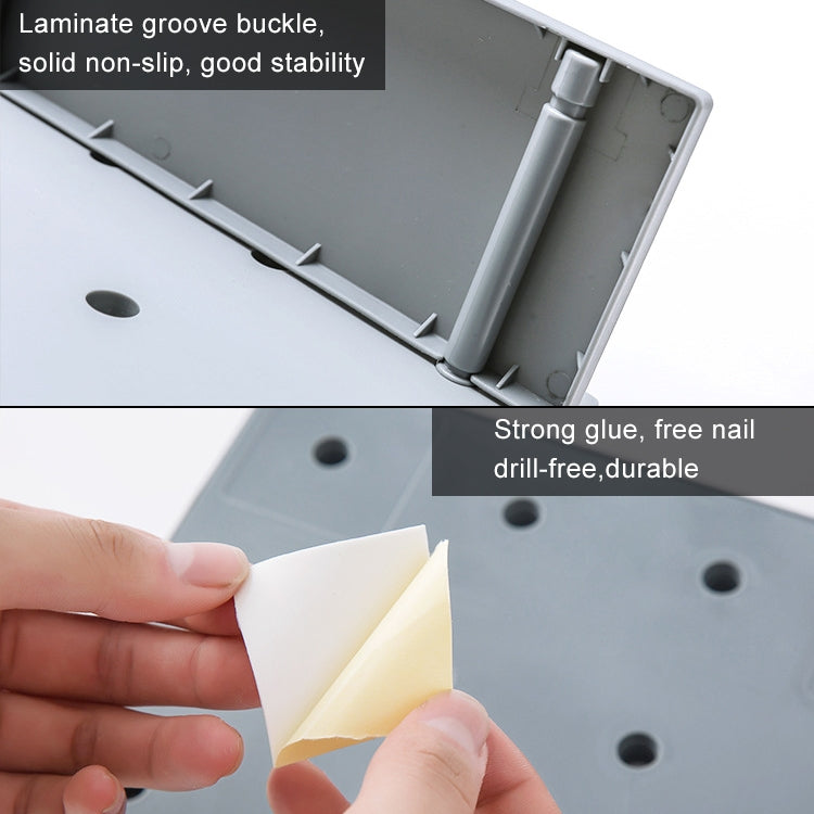 5 PCS Plastic Board Living Room Bathroom Kitchen Wall Decoration Storage Shelf