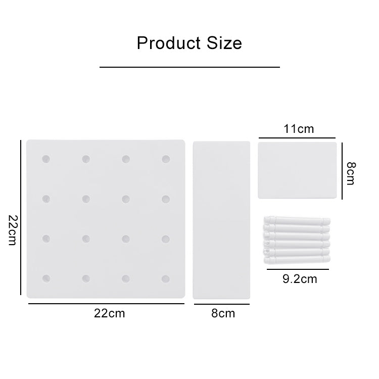 5 PCS Plastic Board Living Room Bathroom Kitchen Wall Decoration Storage Shelf