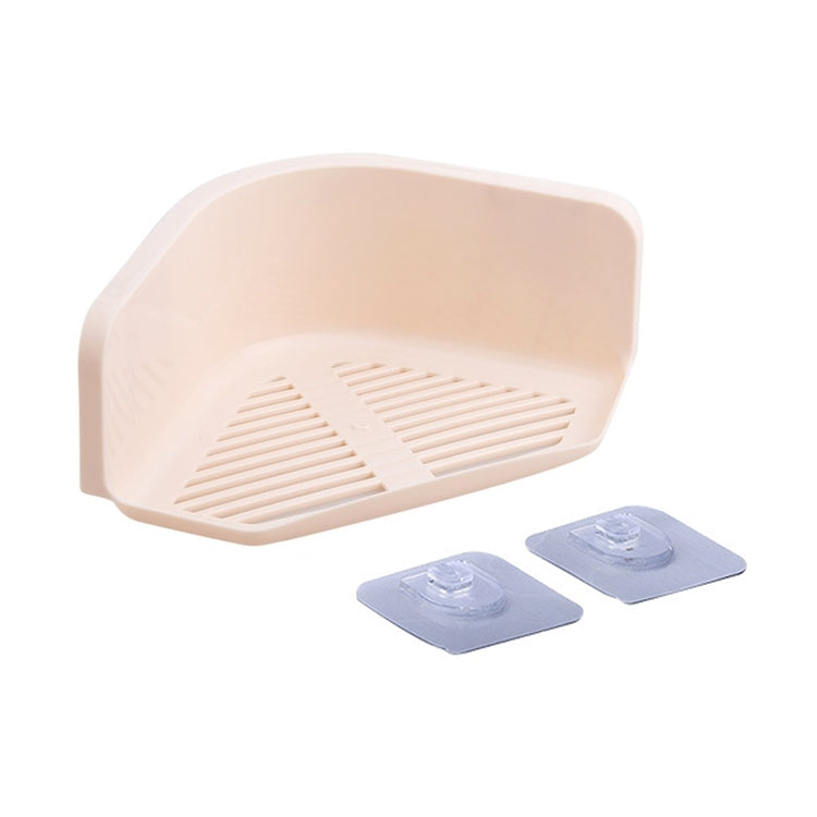 3 Sets Bathroom Kitchen Corner Wall Hanging Storage Shelf(Beige)