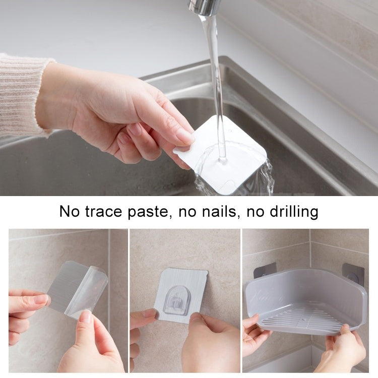 3 Sets Bathroom Kitchen Corner Wall Hanging Storage Shelf(Beige)