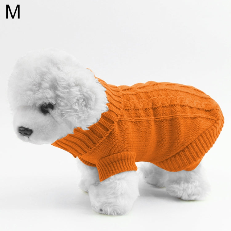 New Autumn and Winter Style Pet Dog Solid Colors Sweater Pullover Size: M, Bust: 24-40cm, Length: 22cm