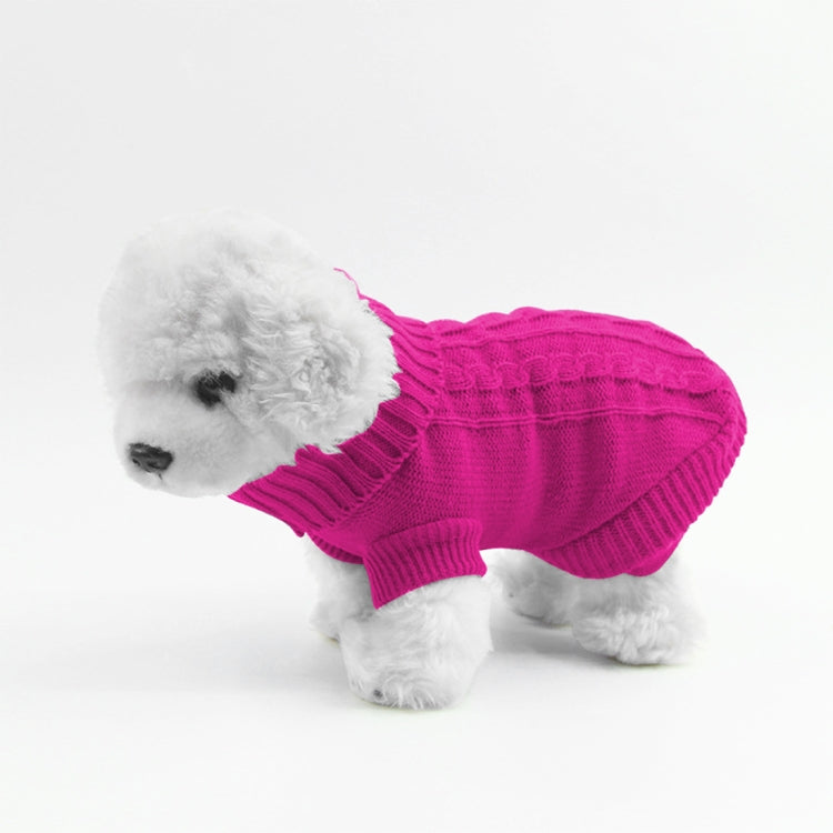 New Autumn and Winter Style Pet Dog Solid Colors Sweater Pullover Size: S, Bust: 22-37cm, Length: 20cm