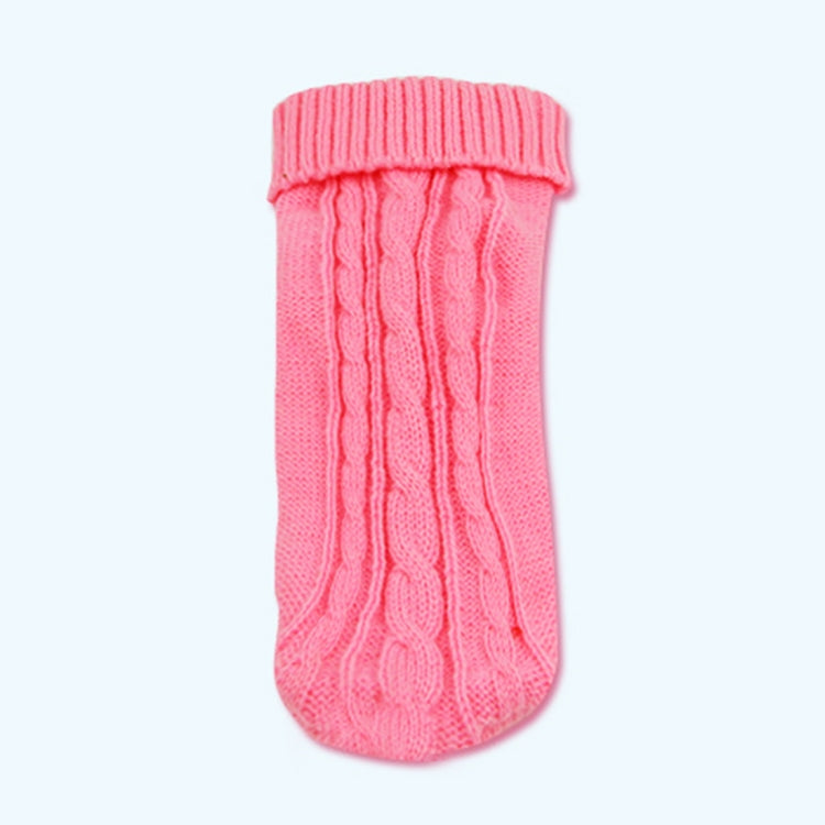 New Autumn and Winter Style Pet Dog Solid Colors Sweater Pullover Size: XS, Bust: 21-34cm, Length: 17cm