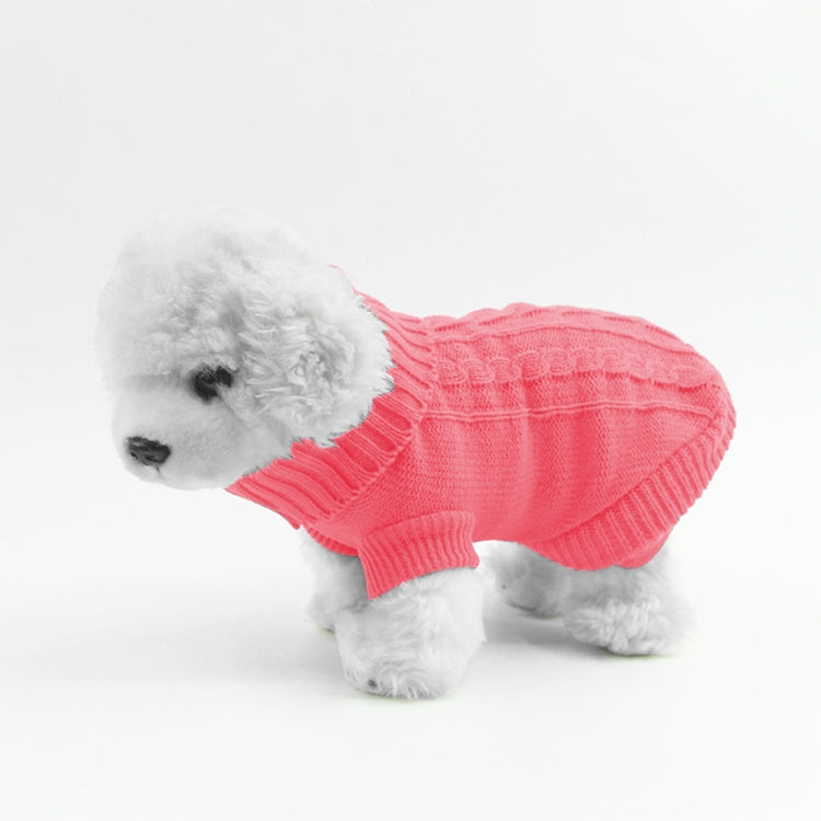New Autumn and Winter Style Pet Dog Solid Colors Sweater Pullover Size: XS, Bust: 21-34cm, Length: 17cm