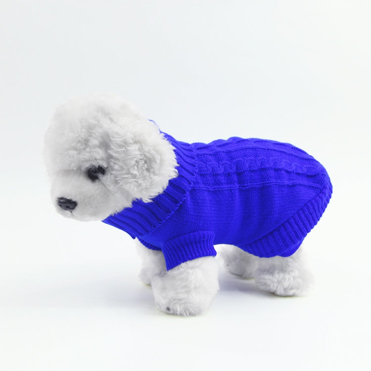 New Autumn and Winter Style Pet Dog Solid Colors Sweater Pullover Size: XS, Bust: 21-34cm, Length: 17cm