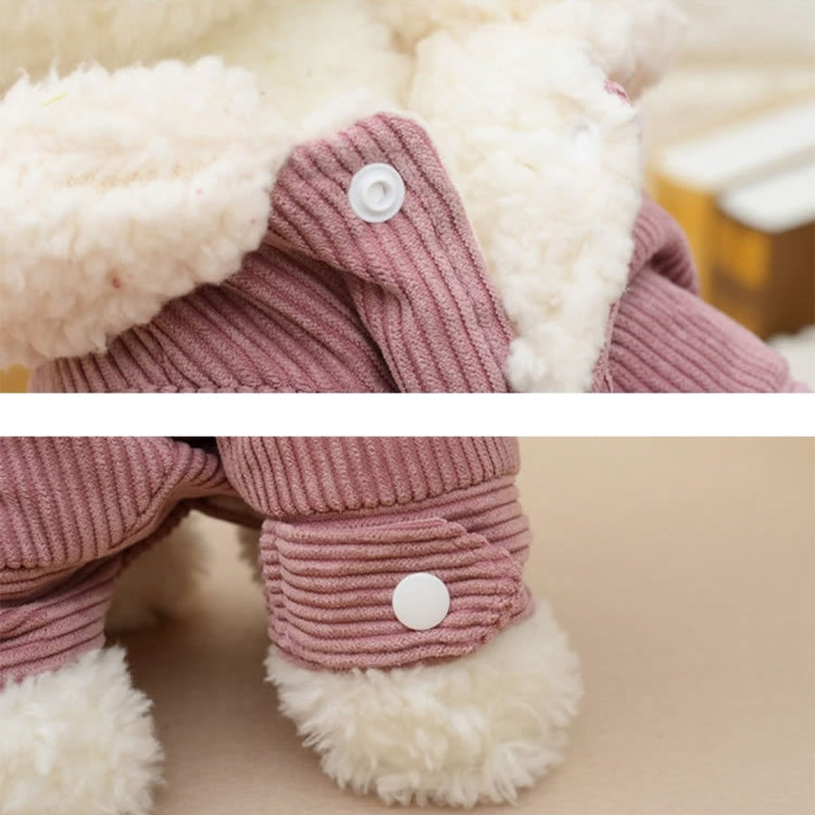 New Autumn and Winter Style Pet Corduroy Jacket, Size: M, Bust: 42cm, Back Length: 29cm