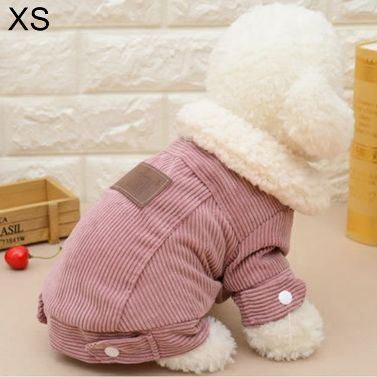New Autumn and Winter Style Pet Corduroy Jacket, Size: XS, Bust: 30cm, Back Length: 19cm