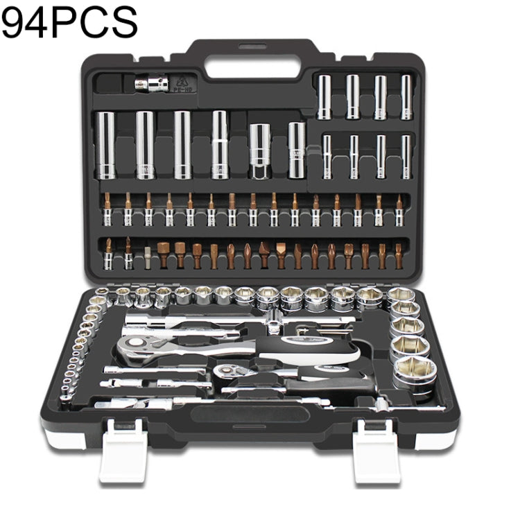 94 PCS Ratchet Wrench Set Car Repair Combination Hardware Toolbox