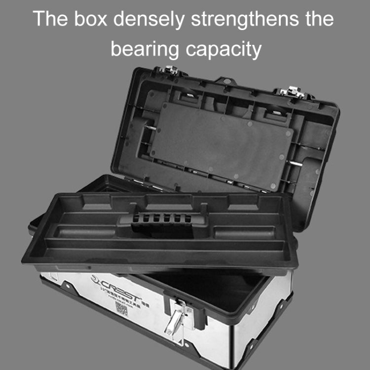 17 inch Stainless Steel Multi-function Portable Home Car Repair Tool Storage Box