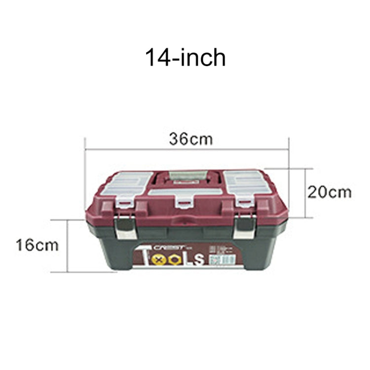 14 inch ABS Multi-function Portable Home Car Repair Tool Storage Box