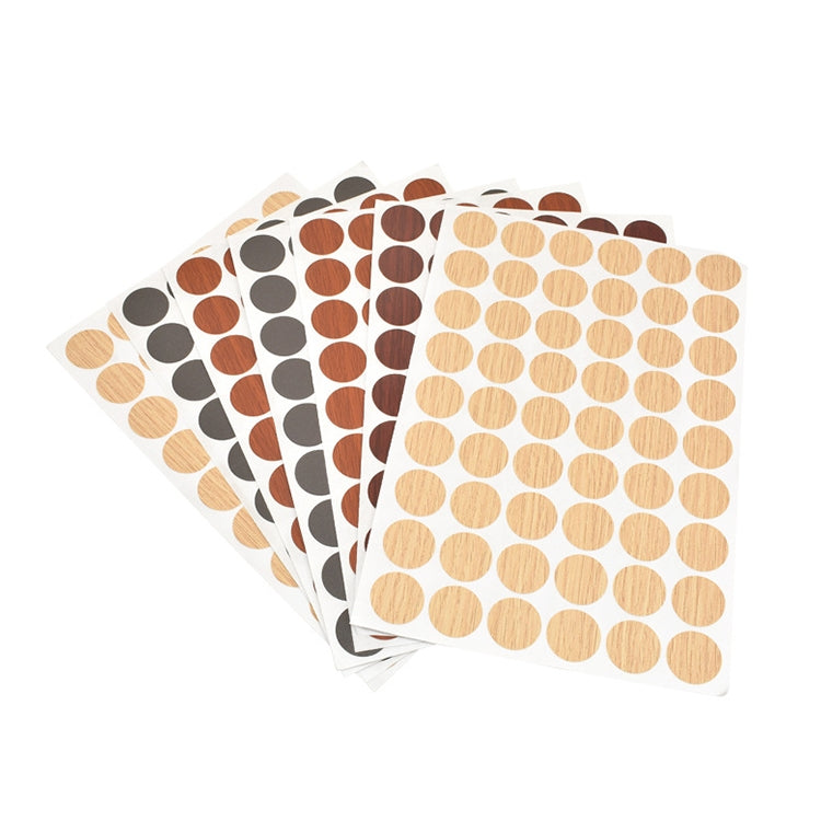 100PCS/Box 3 in 1 Decorative Dust Cover Paper Hole Stickers Furniture Cabinet Self-adhesive Sealing Stickers