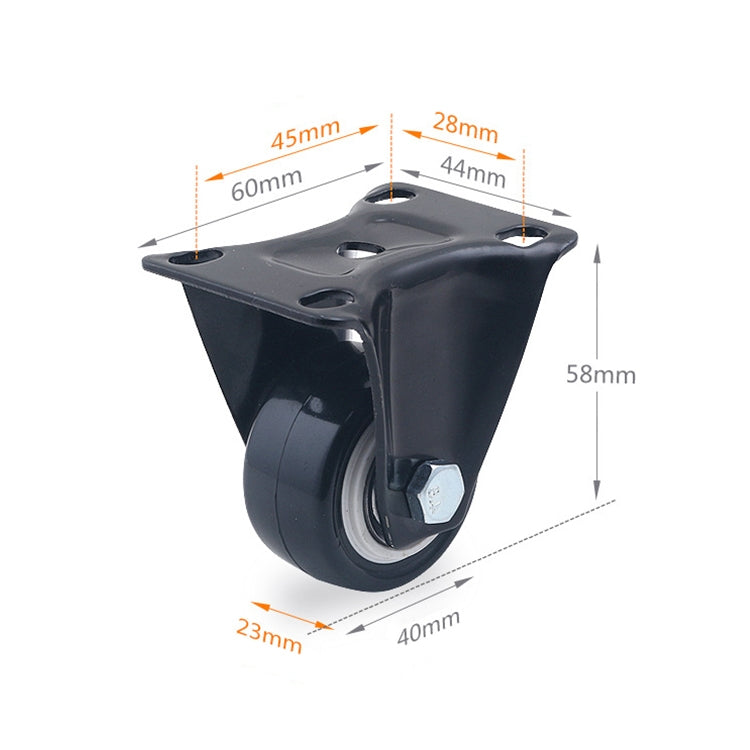 2 PCS 1.5 inch Furniture Cabinet Coffee Table Silent Directional Wheel