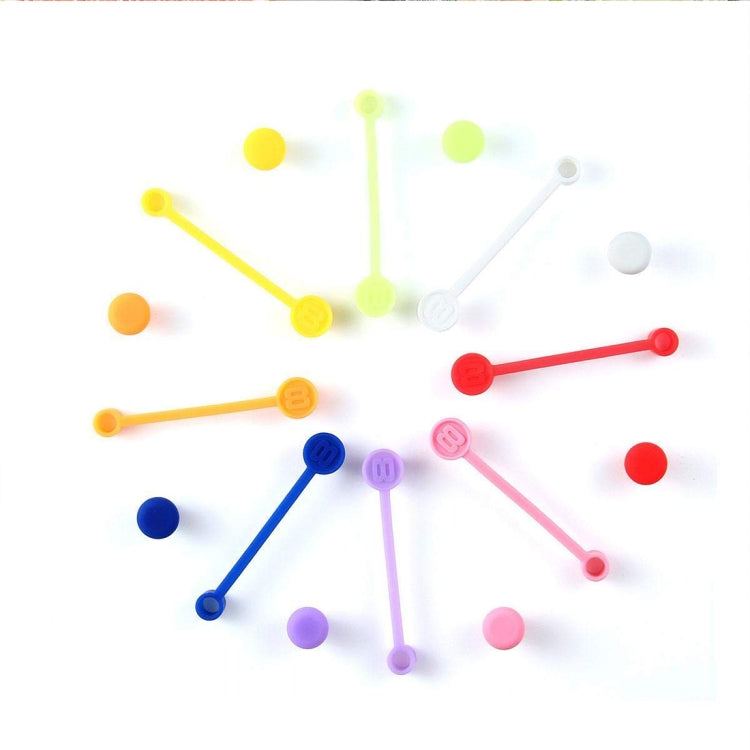 10 PCS Stainless Steel Straw Dust Plug, Random Color Delivery