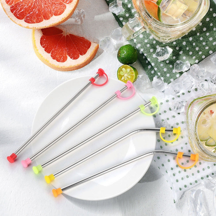 10 PCS Stainless Steel Straw Dust Plug, Random Color Delivery