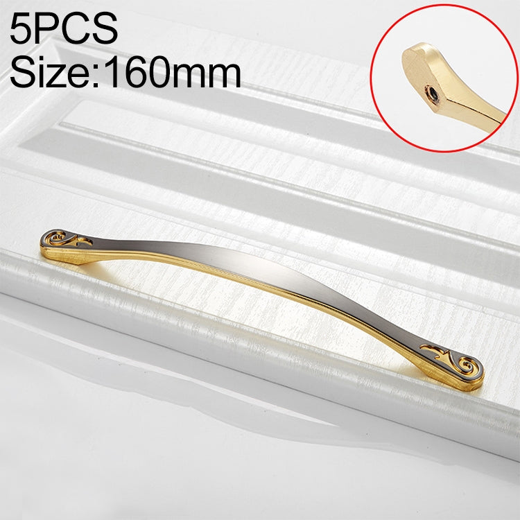 5 PCS 4041-160 Double Gold Zinc Alloy Cabinet Drawer Door Handle