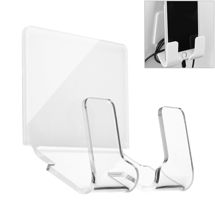 Acrylic Key Hook Wire Plug Holder Socket Storage Hanging Rack Adhesive Type Multi-functional Strong Wall Phone Hook