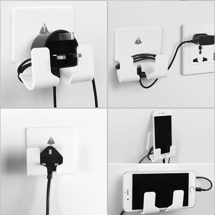 Acrylic Key Hook Wire Plug Holder Socket Storage Hanging Rack Adhesive Type Multi-functional Strong Wall Phone Hook