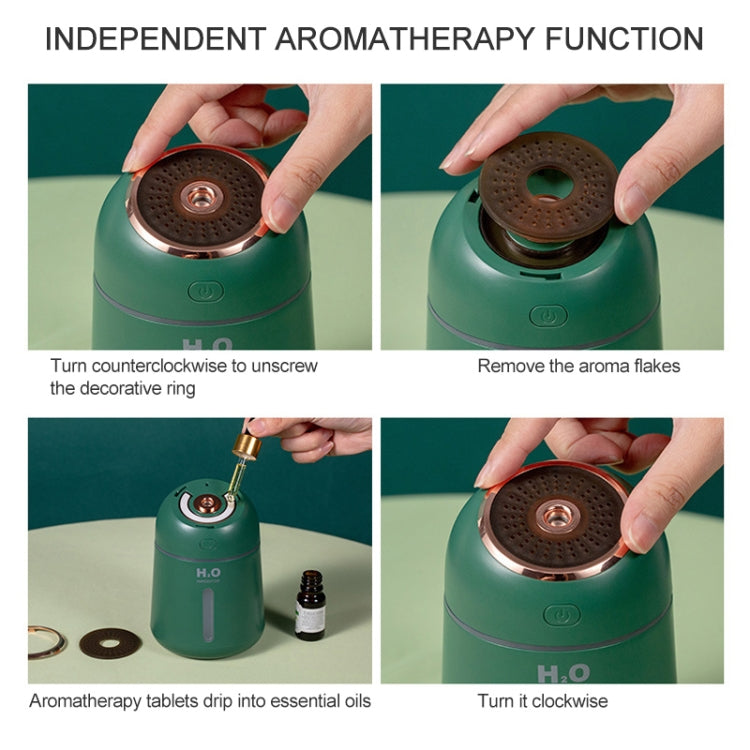 Little-Q Ultrasonic Essential Oil Diffuser Aromatherapy Aroma Humidifier with LED Night Light for Office, Home Bedroom, Car, Support USB Output, Capacity: 330ml, DC 5V