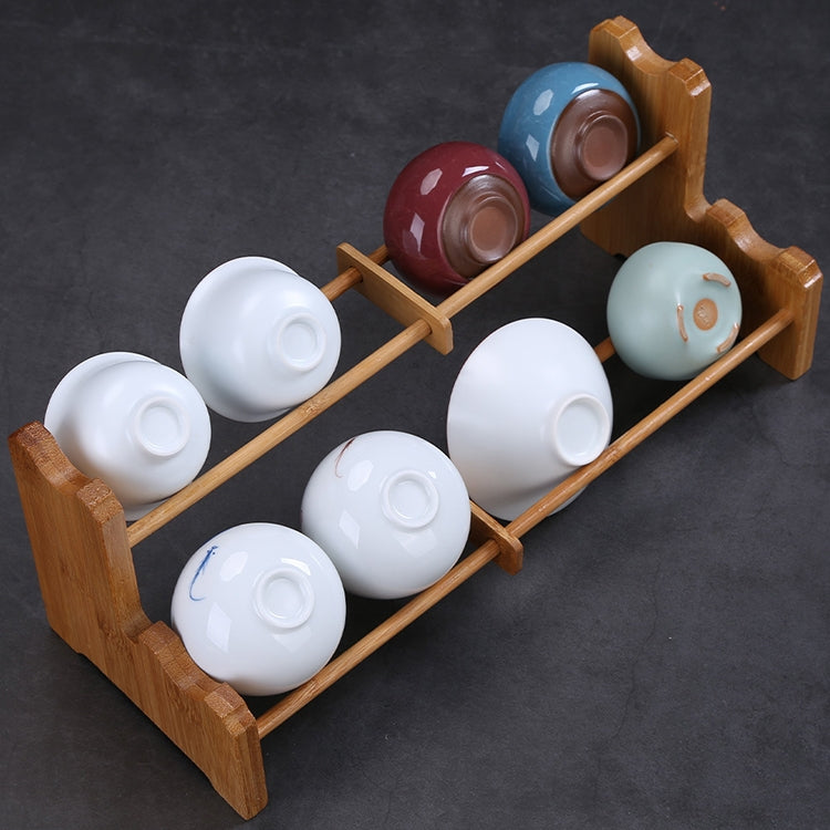 Creative Double-deck Kung Fu Tea Set Tea Cup Holder Drainage Rack