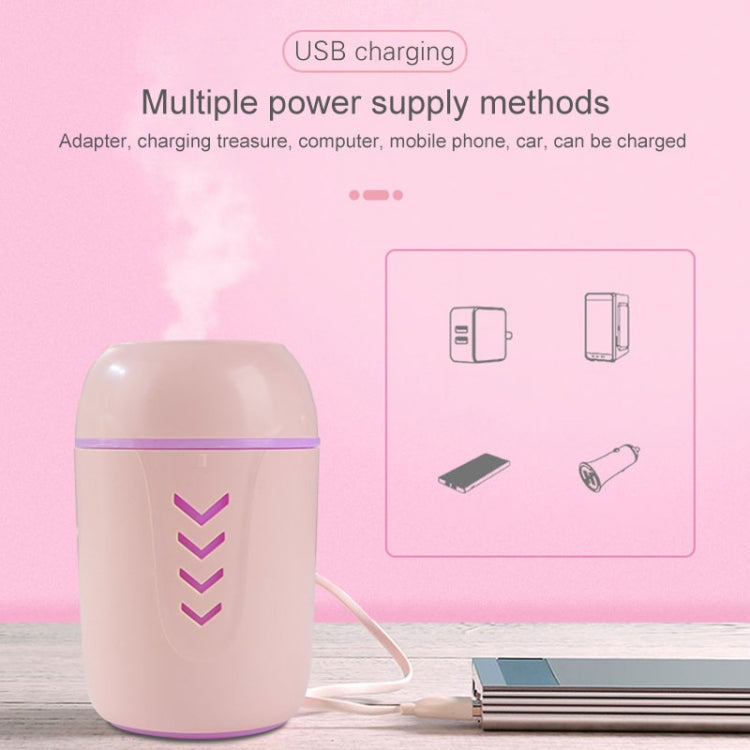 5W USB Household Mute Desktop Air Humidifier Automatic Alcohol Sprayer with Colorful Atmosphere Lights, Capacity: 200mL(White)