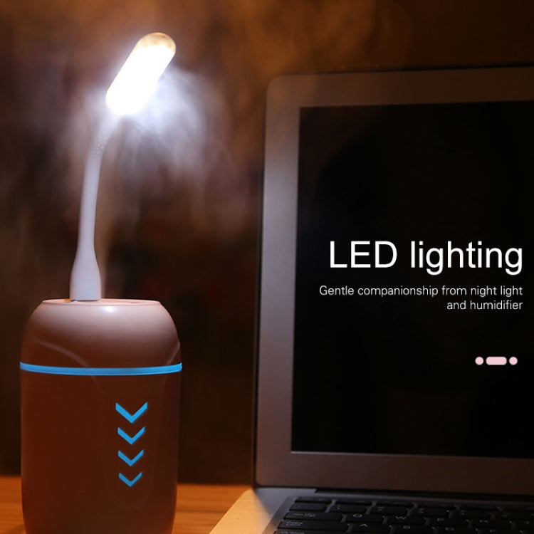3 in 1 5W USB Household Mute Desktop Air Humidifier Automatic Alcohol Sprayer with Colorful Atmosphere Lights + USB Night Light + USB Fan Set, Capacity: 200mL(Blue)