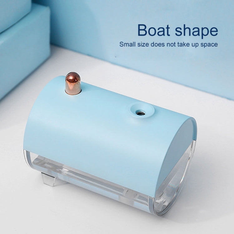 Ibiey Submarine Shape USB Mini Ultrasonic Aromatherapy Humidifier Automatic Alcohol Sprayer with LED Light, Capacity: 230mL(Blue)