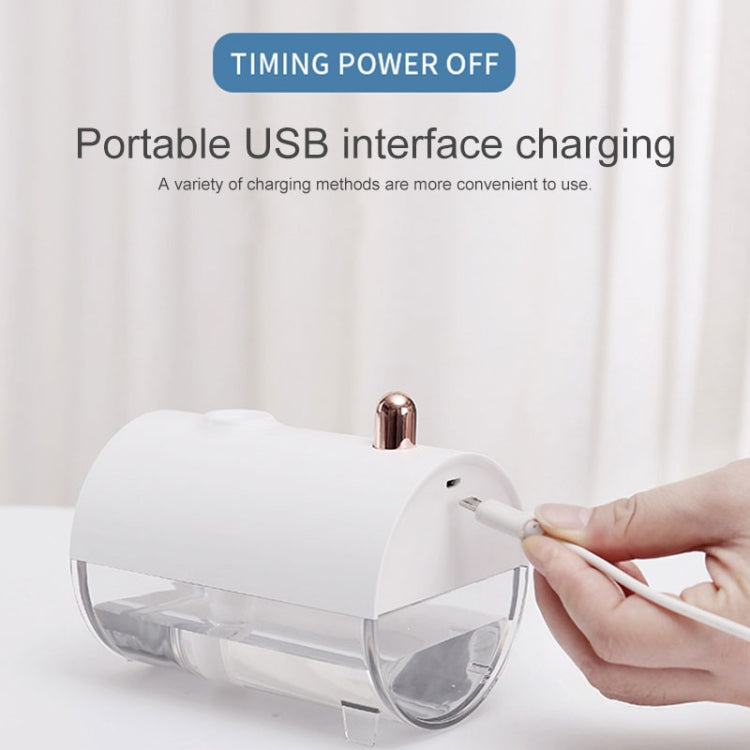 Ibiey Submarine Shape USB Mini Ultrasonic Aromatherapy Humidifier Automatic Alcohol Sprayer with LED Light, Capacity: 230mL(Blue)