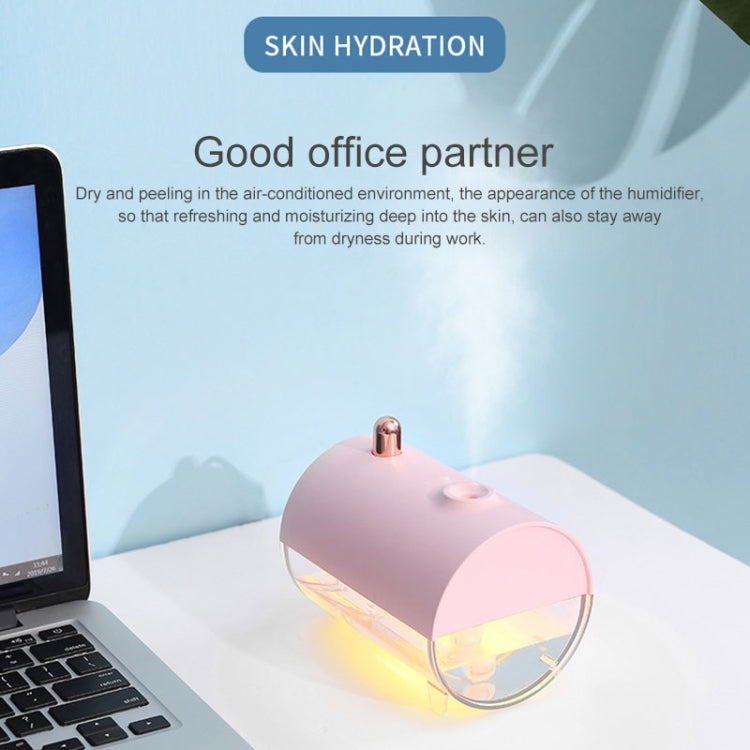 Ibiey Submarine Shape USB Mini Ultrasonic Aromatherapy Humidifier Automatic Alcohol Sprayer with LED Light, Capacity: 230mL(Blue)