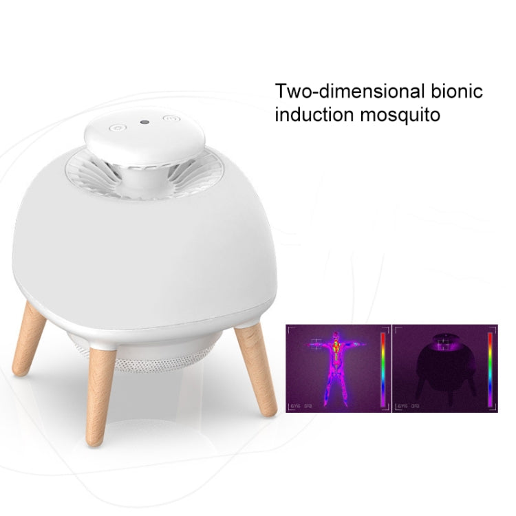 4W Ultraviolet Mosquito Trap Lamp USB Electric Pest Repeller Intelligent Light Control(White)