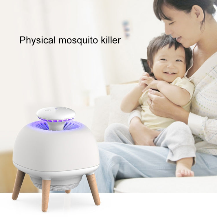 4W Ultraviolet Mosquito Trap Lamp USB Electric Pest Repeller Intelligent Light Control(White)